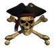 Grunge Pirate Skull - 3D Render Wall Decal