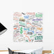 Economy Doodles Wall Mural