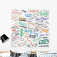 Economy Doodles Wall Mural