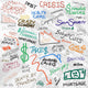 Economy Doodles Wall Mural