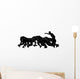 rugby scrum_full_black silhoutte Wall Decal