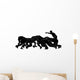 rugby scrum_full_black silhoutte Wall Decal