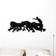 rugby scrum_full_black silhoutte Wall Decal