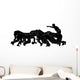 rugby scrum_full_black silhoutte Wall Decal