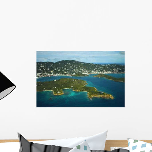 Flying over Tropical Islands Wall Decal