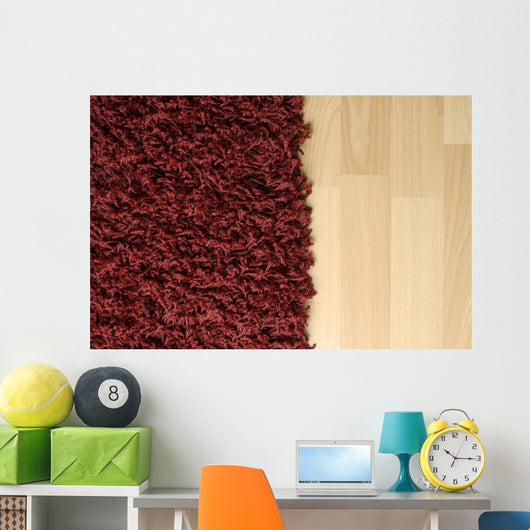 rug on floor Wall Mural