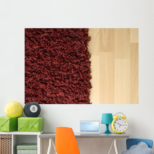rug on floor Wall Mural