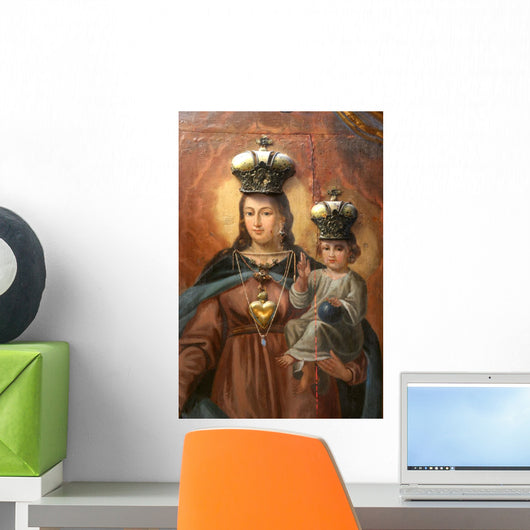 Blessed Virgin Mary with baby Jesus Wall Mural