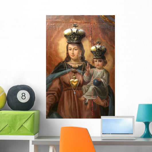 Blessed Virgin Mary with baby Jesus Wall Mural