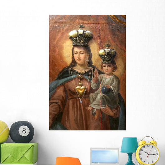 Blessed Virgin Mary with baby Jesus Wall Mural