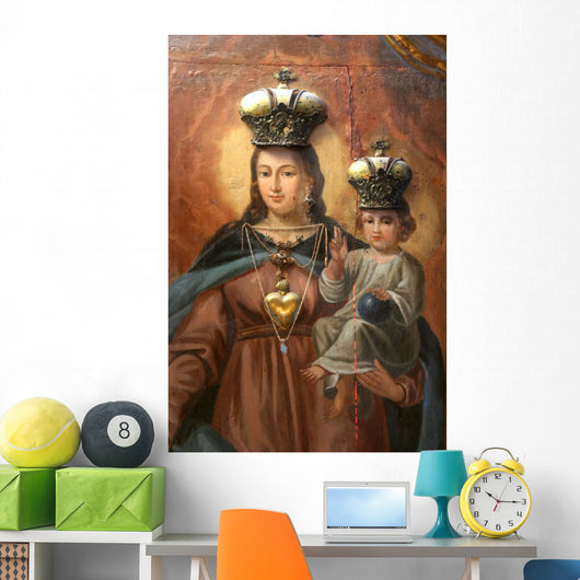 Blessed Virgin Mary with baby Jesus Wall Mural