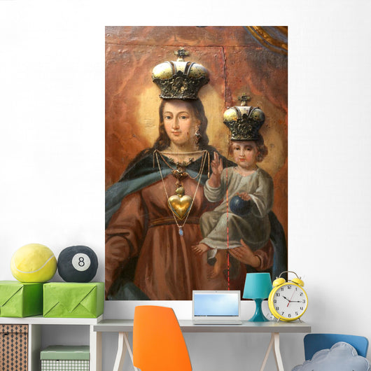 Blessed Virgin Mary with baby Jesus Wall Mural