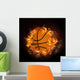 Hot Fiery Basketball Wall Mural