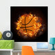 Hot Fiery Basketball Wall Mural