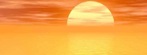 Sunse Over Open Ocean (Wide Shot) Wall Decal