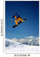 Snowboarder in Orange Jumping High Wall Mural