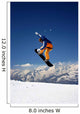 Snowboarder in Orange Jumping High Wall Mural