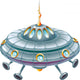 Cartoon Ufo Wall Decal