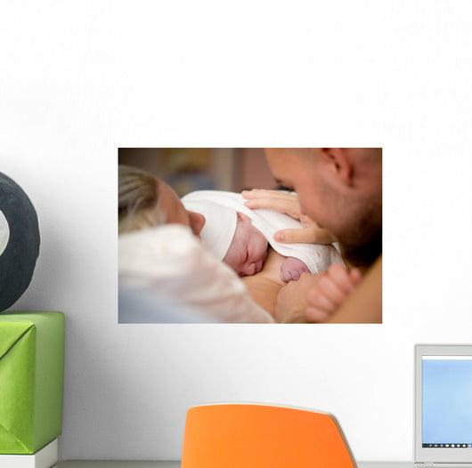 Newborn baby girl Wall Mural
