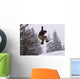 Jumping With a Snowboard Wall Mural