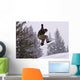 Jumping With a Snowboard Wall Mural