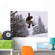 Jumping With a Snowboard Wall Mural