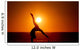 sunset silhouette gymnast on beach Wall Mural
