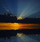 evening decline above the sea Wall Mural