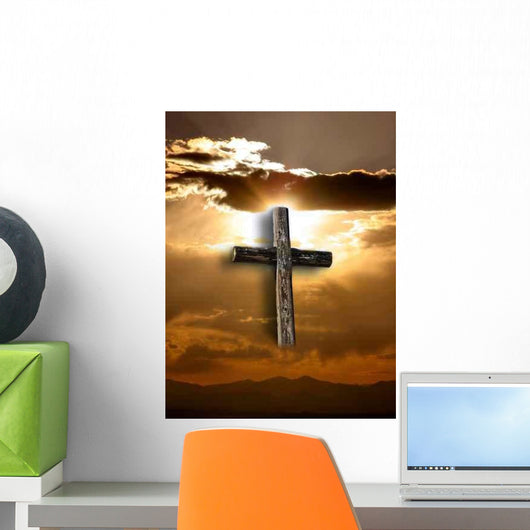 Rugged Cross with Sunshine Wall Decal