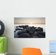 Rocks leading to open sea. Wide angle photo Wall Mural
