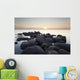 Rocks leading to open sea. Wide angle photo Wall Mural