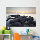 Rocks leading to open sea. Wide angle photo Wall Mural