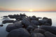 Rocks leading to open sea. Wide angle photo Wall Mural