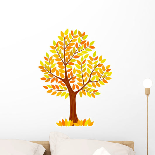 Yellow Tree Wall Mural