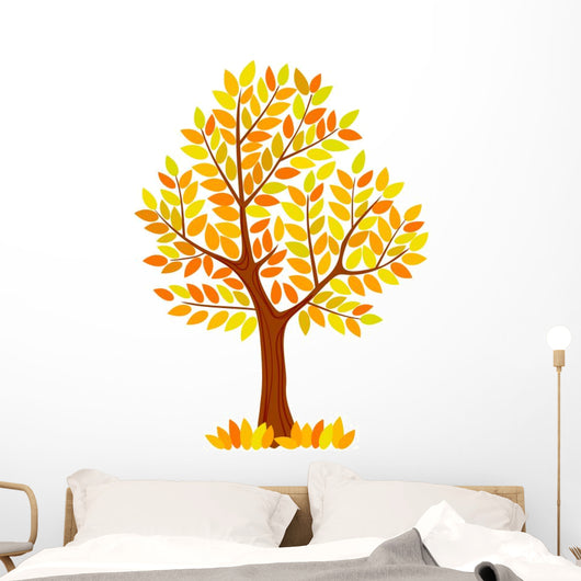 Yellow Tree Wall Mural