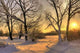 Beautiful Winter Sunset with Wall Decal