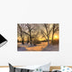 Beautiful Winter Sunset with Wall Decal