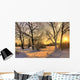 Beautiful Winter Sunset with Wall Decal