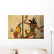 Antique Egyptian Papyrus and Wall Mural