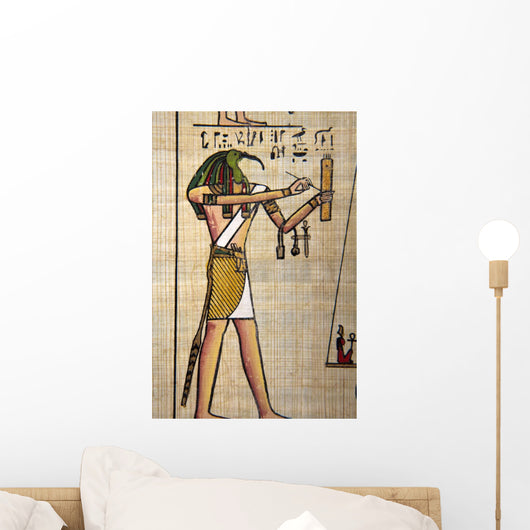 Antique Egyptian Papyrus and Wall Mural