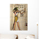 Antique Egyptian Papyrus and Wall Mural