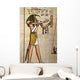 Antique Egyptian Papyrus and Wall Mural