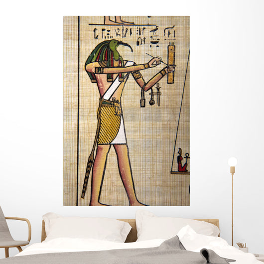 Antique Egyptian Papyrus and Wall Mural