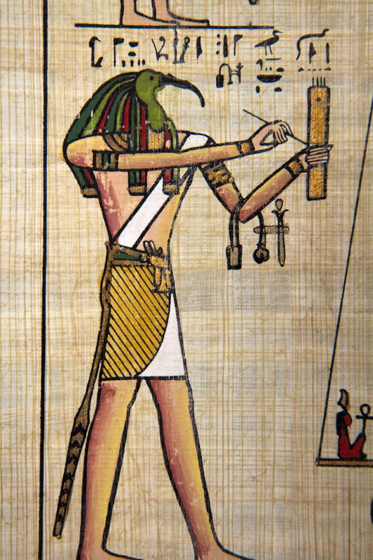Antique Egyptian Papyrus and Wall Mural