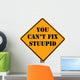 road sign stating you can't fix stupid Wall Decal