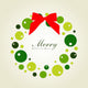 Christmas Wreath Card Template Wall Mural