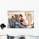 Senior Woman On Running Machine In Gym Wall Mural