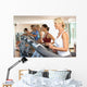 Senior Woman On Running Machine In Gym Wall Mural