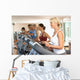 Senior Woman On Running Machine In Gym Wall Mural