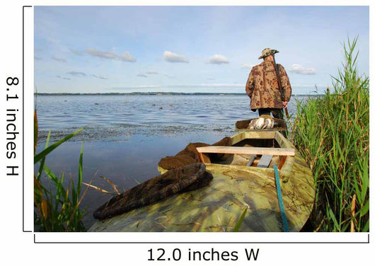 Hunter with his kayak Wall Mural